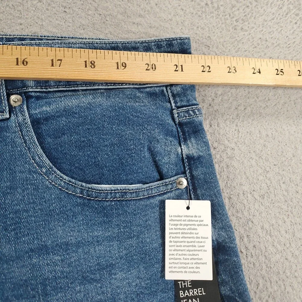 New Eloquii The Barrel Jean Womens 20 Blue Wash High Rise Stretch Comfort Denim - Picture 4 of 13